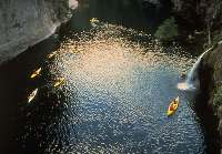 canoe dans les gorges